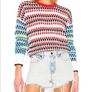 Kenzo Contrast Sleeve Open Knit Sweater